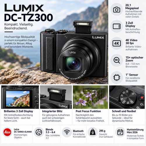 Panasonic lumix tz300 nero - panasonic, dc-tz300